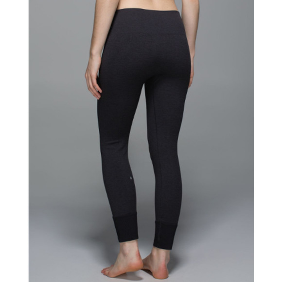 Lululemon Ebb To Street Pants High Rise Yoga Seamless Leggings Heathered Black - Picture 2 of 14